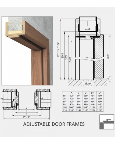 "RIVIA 40" Internal doors. Rebated