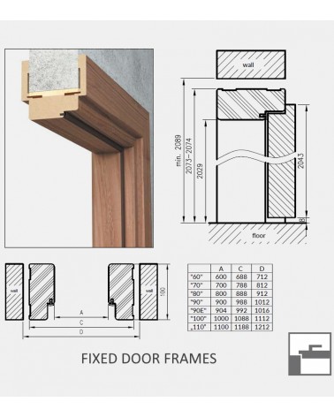 "RIVIA 40" Internal doors. Rebated