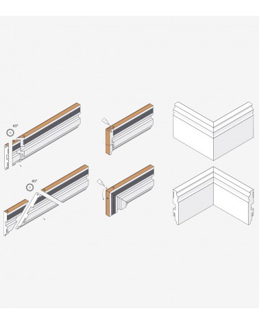 Baseboards "PORT L1" Alder