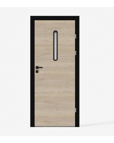 "NOVA 40" Gray oak halifax, Internal doors. Rebated