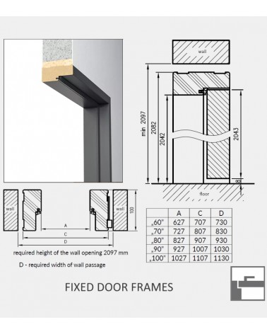 "VETRO E" Gray oak halifax, Internal doors