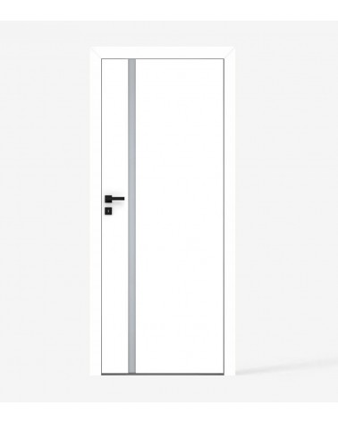 "VETRO E" Painted White Internal doors. Non-rebated