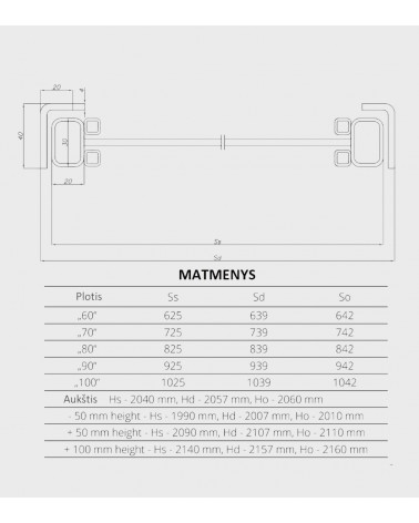 Steel profile interior door "GALIO S1"