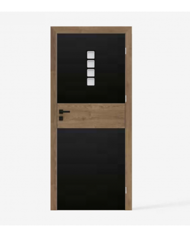 "RIVIA 20" Internal doors. Rebated. Black