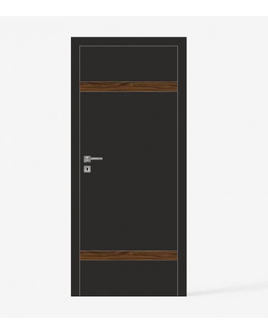 "RIVIA 80" Internal doors. Non-rebated. Black