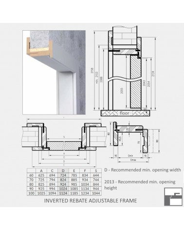 "FARGO 10" Internal doors. Inverted-rebate