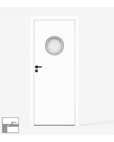 "UNI P.MDF" Internal doors. Inverted-rebate