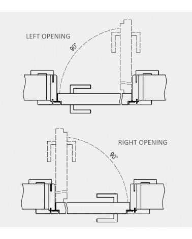 "ESTRA 1" Internal doors. Inverted-rebate