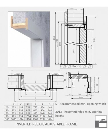 "ESTRA 1" Internal doors. Inverted-rebate