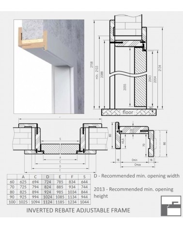 "BINITO 10" Internal doors. Inverted-rebate