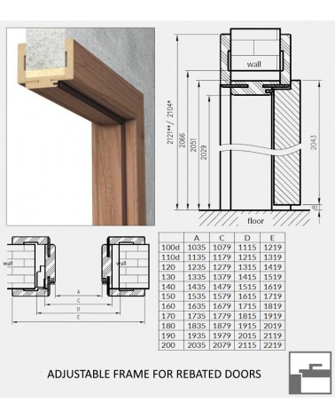 "AURI 0" Interior Double Doors. Rebated