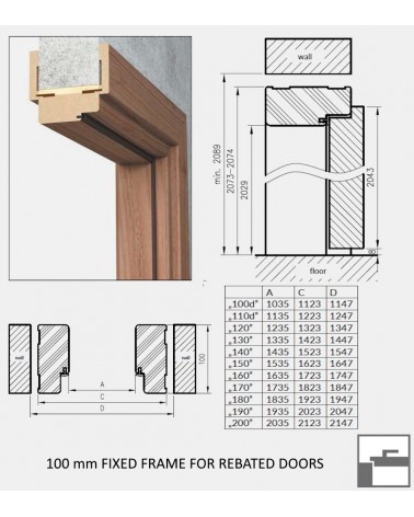 "AURI 0" Interior Double Doors. Rebated