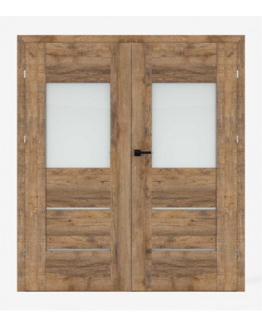 "LUMIO 3" Interior Double Doors. Rebated