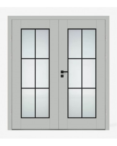 "ESTRA 7" Interior Double Doors. Rebated