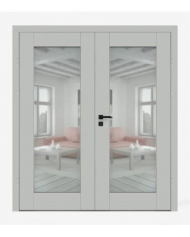 "ESTRA 10" Interior Double Doors. Rebated