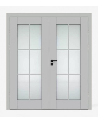 "ESTRA 12" Interior Double Doors. Rebated