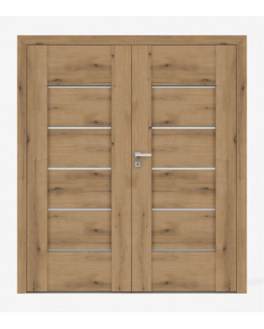 "AURI 0" Interior Double Doors. Non-rebated