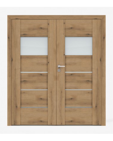 "AURI 1" Interior Double Doors. Non-rebated