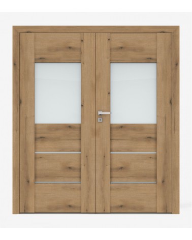 "AURI 2" Interior Double Doors. Non-rebated