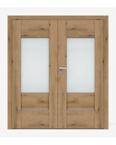 "AURI 3" Interior Double Doors. Non-rebated