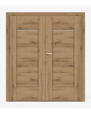 "AURI 6" Interior Double Doors. Non-rebated