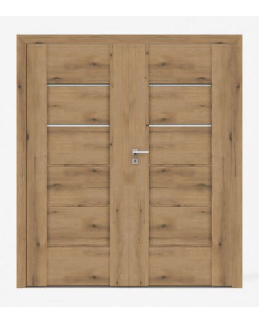 "AURI 8" Interior Double Doors. Non-rebated