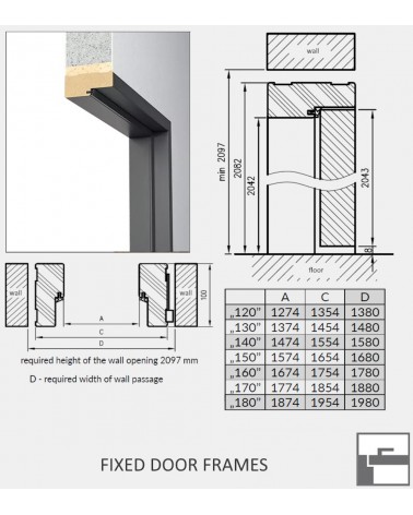 "SCALA 0" Dobbeltdøre. Non-rebated