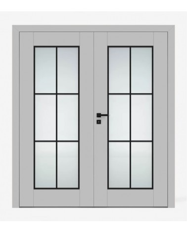 "ESTRA 7" Interior Double Doors. Non-rebated