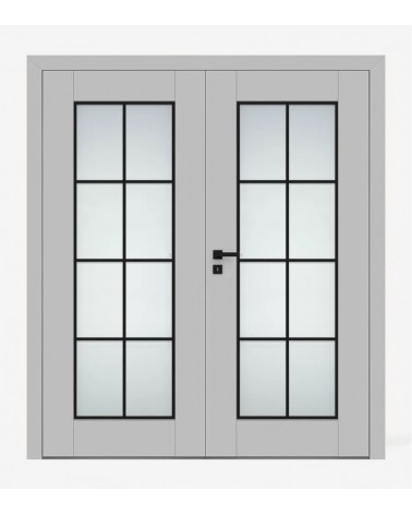 "ESTRA 8" Interior Double Doors. Non-rebated