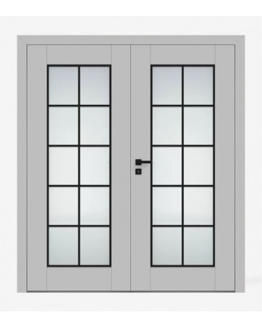 "ESTRA 9" Interior Double Doors. Non-rebated