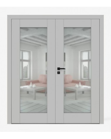 "ESTRA 10" Interior Double Doors. Non-rebated