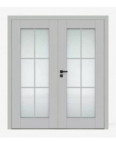 "ESTRA 12" Interior Double Doors. Non-rebated