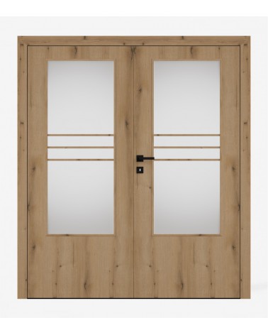 "ARTE B10" Interior Double Doors. Non-rebated