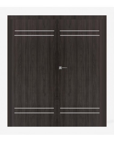 "GALERIA ALU 60" Interior Double Doors. Non-rebated