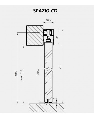 "PIANO 0" Sliding interior doors