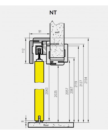 "SOLTE 1" Sliding interior doors