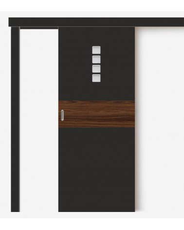 "RIVIA 20" Black. Sliding interior doors