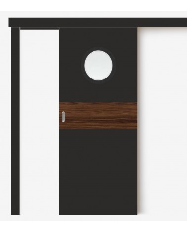 "RIVIA 40" Black. Sliding interior doors