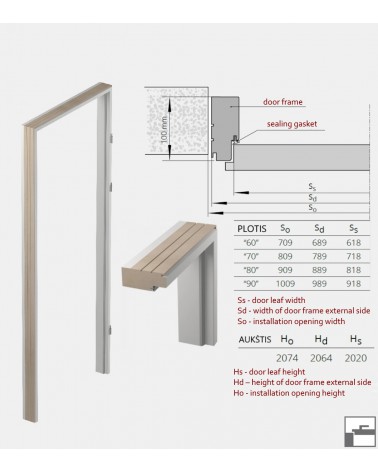 "PS ARCO W02P" Sisäovet