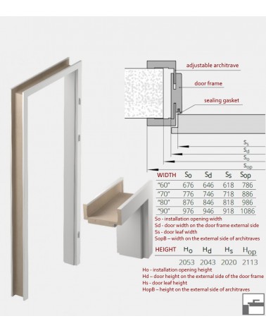 "PS ARCO W02" Internal doors. Rebated