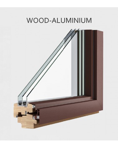 "TYPE C PLUS ALU-EFFECT" HOUT-ALUMINIUM RAAM