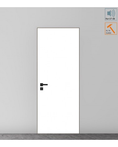 Concealed internal entrance door "HARMONY INVEST" Painted RAL9003